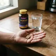 Dos cápsulas en la mano